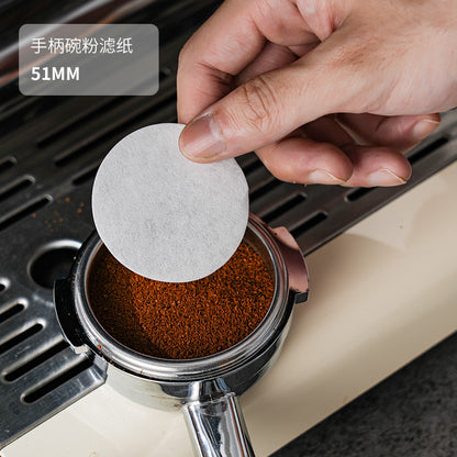 Round Italian Coffee Extraction Filter Paper Storage Sabri Wood Solid Wood Storage Base 58/53/51mm Universal