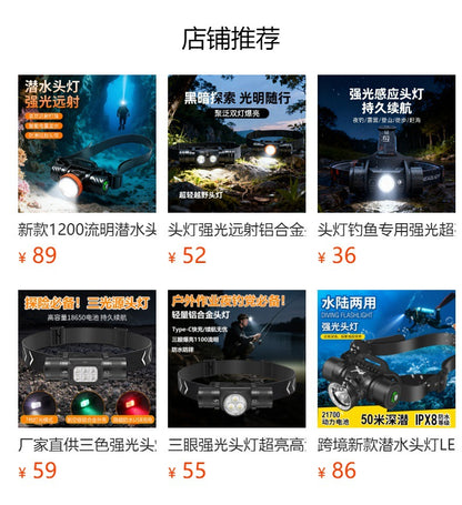 21700 Ultra-Long Battery Life Headlamp USB Rechargeable Aluminum Alloy Magnetic Cob Outdoor Mining Lamp Head-Mounted Flashlight Manufacturer