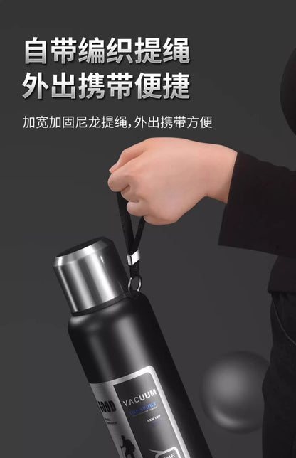 Large Capacity 316 Stainless Steel All-Steel Pot Men's Outdoor Travel Mountaineering Portable Thermos Cup Wholesale Cross-Border