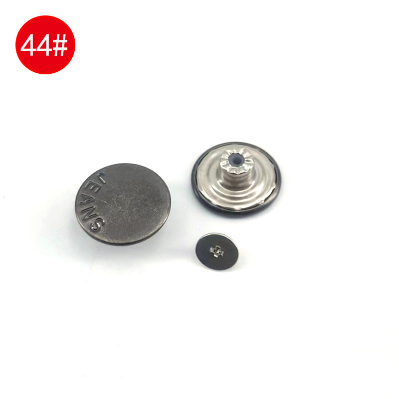 Wholesale In-Stock Waist-Cinching Button-Free Detachable Jeans Buttons, Eco-Friendly Buttons, Screw Metal I-Shaped Buckles