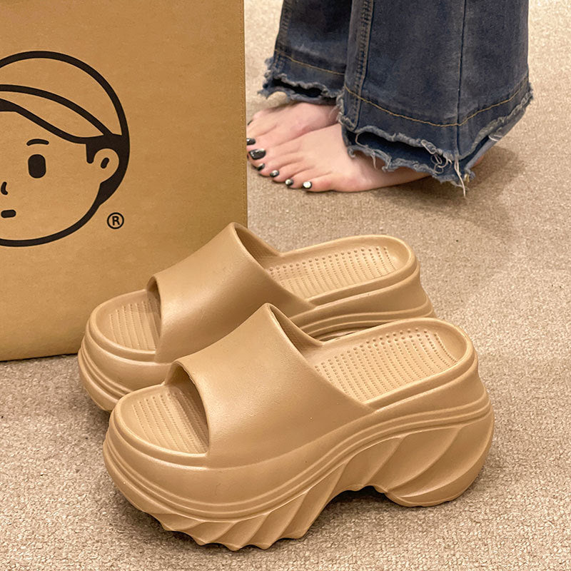 9CM height-increasing thick-soled slippers women's summer sandals EVA high-end non-slip non-smelly feet home wear wholesale