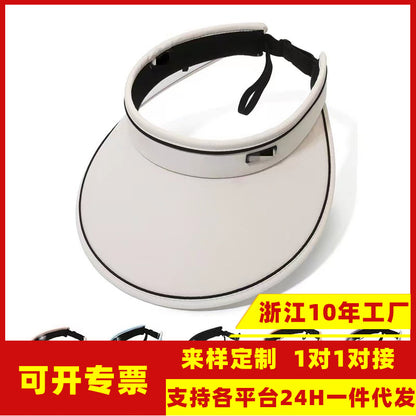 Upf50+ Large Brim Sun Hat for Women, Uv Protection, Open-Top Hat, Cycling Face-Covering Sun Hat, Breathable Ice Silk