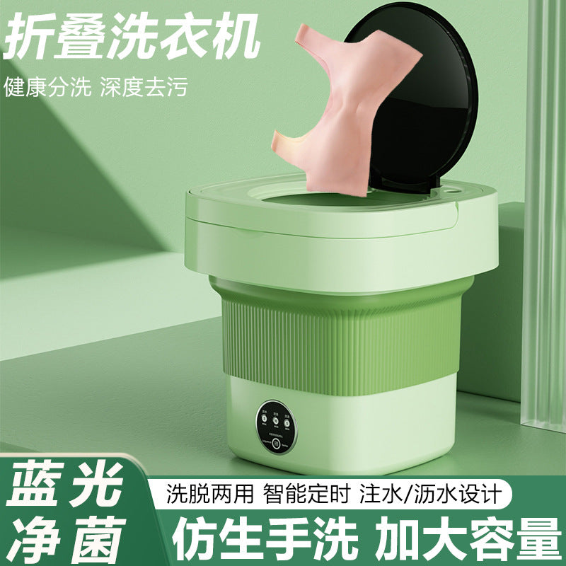 Daifa cross-border folding washing machine mini small washing machine baby underwear wash socks can be dried portable