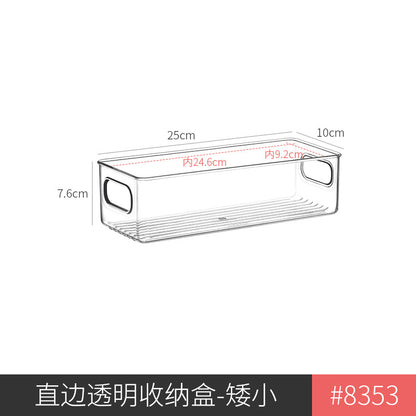Multi-size Transparent Refrigerator Storage Box Snacks and Sundries Storage Box Cosmetic Finishing Multifunctional Transparent Superposable