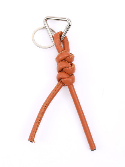 New triangle key chain PU hand-woven diamond key ring bag pendant key chain