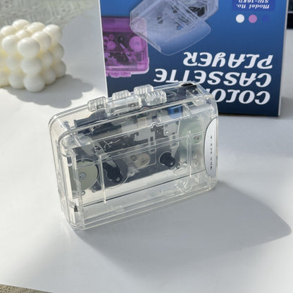 Bayin Box Cross-Border Transparent Retro Tape Player Recorder Walkman Headphone Player Tape Player Radio