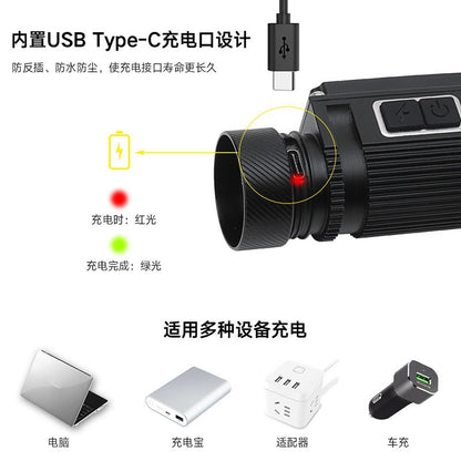 21700 Ultra-Long Battery Life Headlamp USB Rechargeable Aluminum Alloy Magnetic Cob Outdoor Mining Lamp Head-Mounted Flashlight Manufacturer