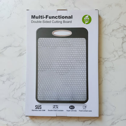 New in stock Amazon Explosions 3D Pattern Stainless Steel Cutting Board Titanium Cutting Board 304 Double-sided Cutting Board