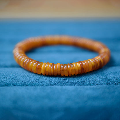 Natural Baltic Bracelet Amber Beeswax Old Spacer Bracelet Wax Full All-match Accessories White Beeswax