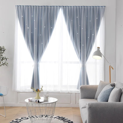 Source manufacturers non-perforated installation curtains hook and loop curtains cross-border foreign trade shading curtains self-adhesive finished products wholesale