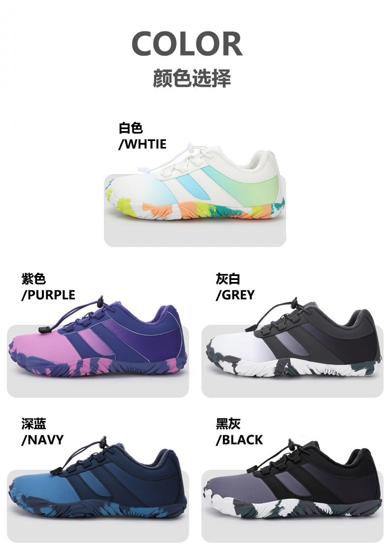 Outdoor Snow Boots, Home Cross-Border Winter New Style, Non-Slip Short Style, Fleece-Lined Warm Cotton Shoes, Thick-Soled Barefoot Five-Toe Shoes