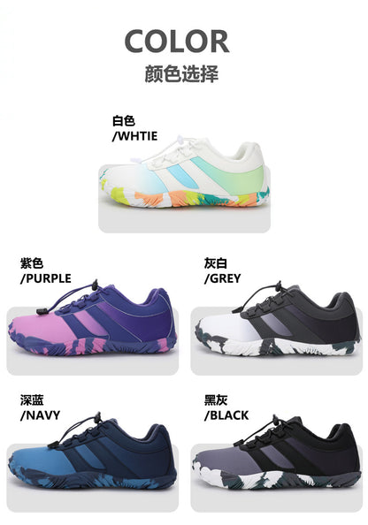 Outdoor Snow Boots, Home Cross-Border Winter New Style, Non-Slip Short Style, Fleece-Lined Warm Cotton Shoes, Thick-Soled Barefoot Five-Toe Shoes