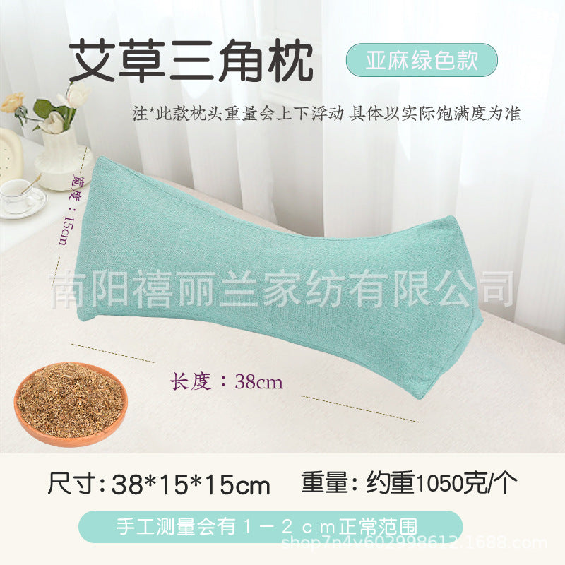Buckwheat Pillow Cervical Spine Pillow Adult Home Office Lumbar Support to Help Sleep Hard Triangle Pillow Single Cervical Spine Buckwheat Pillow