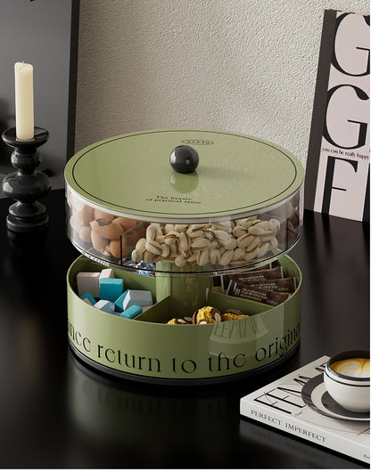 Fruit Tray Living Room Coffee Table Food Grade Melon and Peanut Snacks Dried Fruit Box Multi-layer Rotating Liftable Candy Box