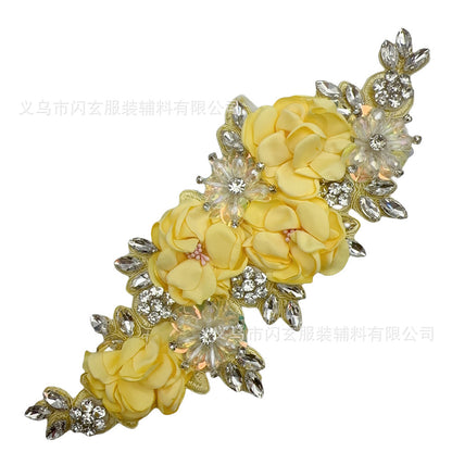 Rhinestone Flower Decoration Dress Wedding Dress