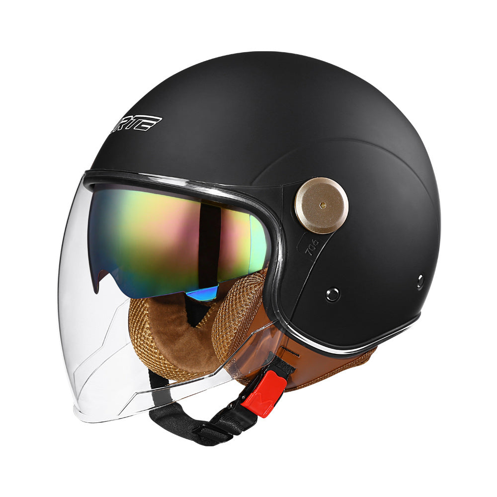 3c certified motorcycle helmet electric car helmet Harley universal battery car Four Seasons universal personality half helmet