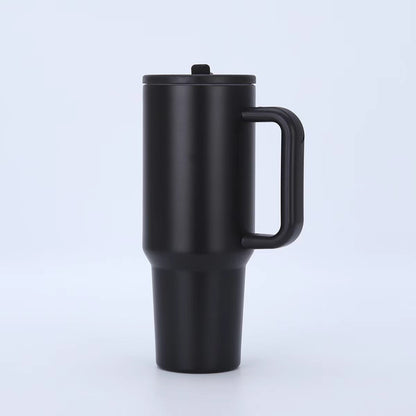 Cross-Border Amazon Best-Selling 40oz Big Mac Double-Layer Straw Mouth Car Cup Large Capacity Car Handle Ice Cup