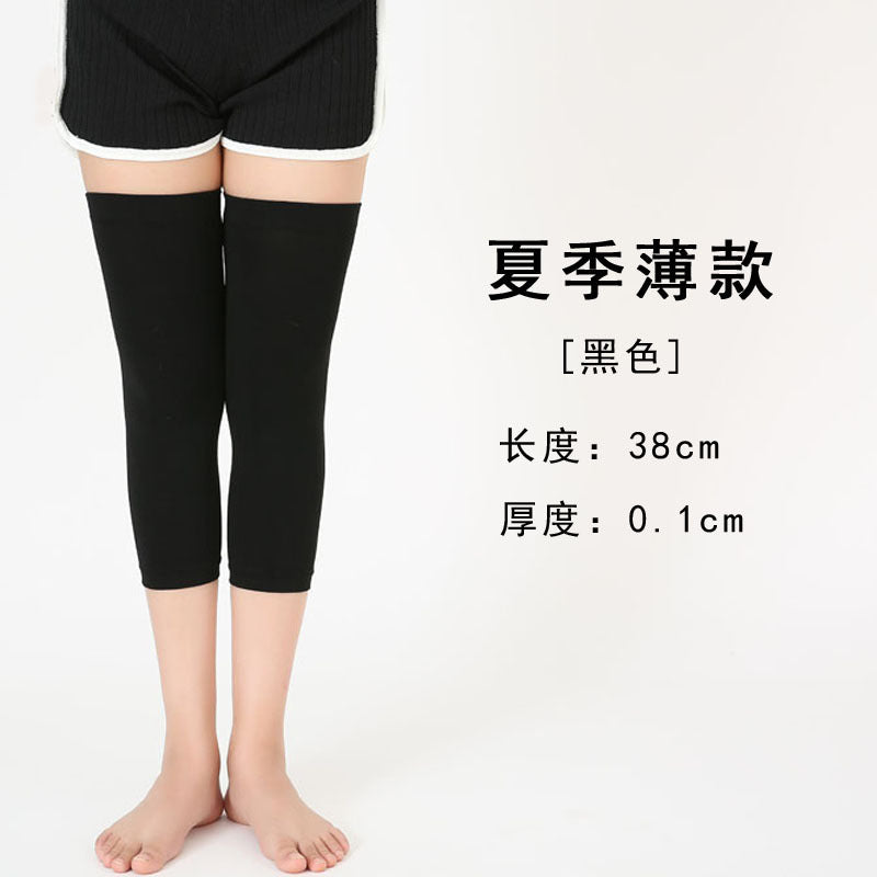 Men's and Women's Air-conditioned Room Warm Knee Cover Joint Sports Leg Cover Thin Pure Cotton Breathable Knee Pad
