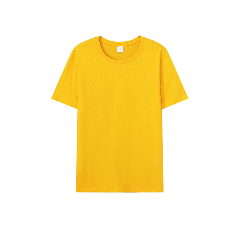 Loose-Fitting | 50-Count Double Yarn T-Shirt Ice Silk Cotton Round Neck Short-Sleeve T-Shirt Moisture-Wicking Business Casual Half-Sleeve for Men