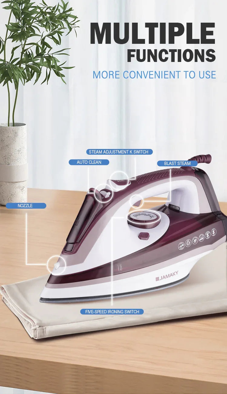 2500w High-power Steam Iron Household Electric Iron Steam Hand-held Small Ironing Clothes Dry And Wet Dual-use Electric Iron