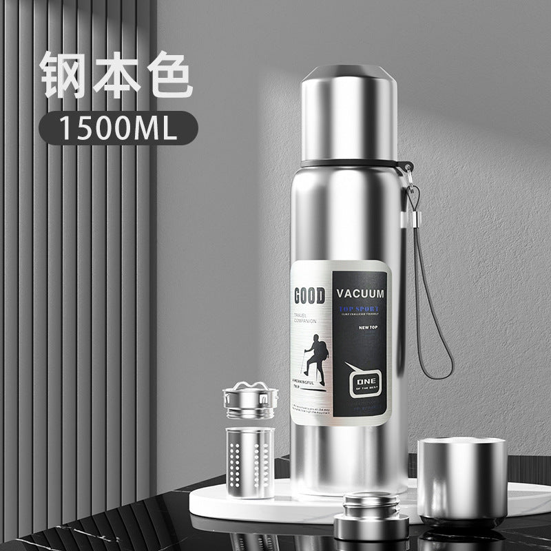 316 stainless steel liner large capacity vacuum all-steel thermos cup outdoor travel mountaineering fitness portable thermos pot