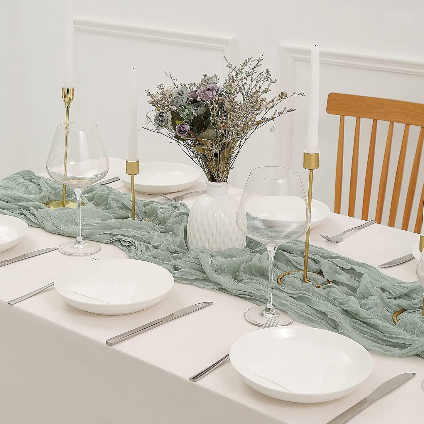 Bali Crepe Table Flag Foreign Trade Western Tablecloth Light Luxury High-End Wedding Party Decoration Pleated Table Flag Wholesale