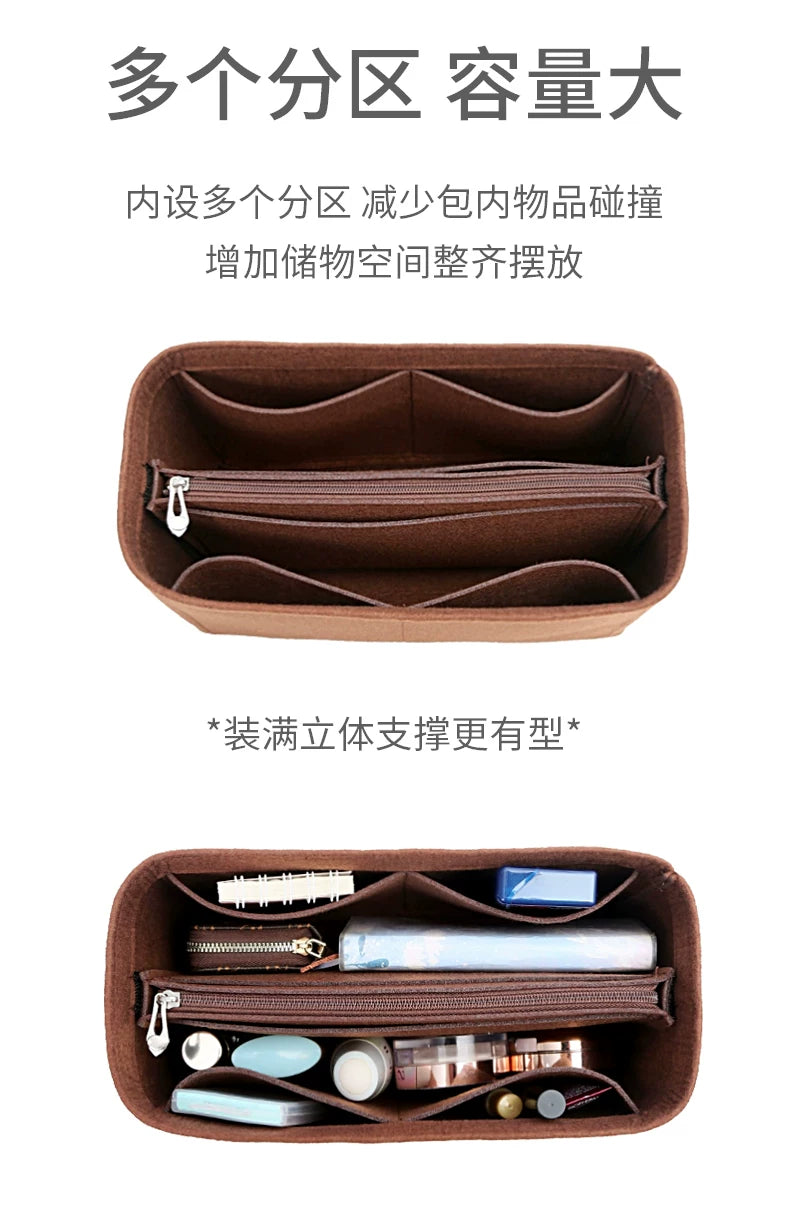 Suitable for Lv Carryall Inner Bag, Medium-Sized Handbag Organizer Storage Bag with Lining