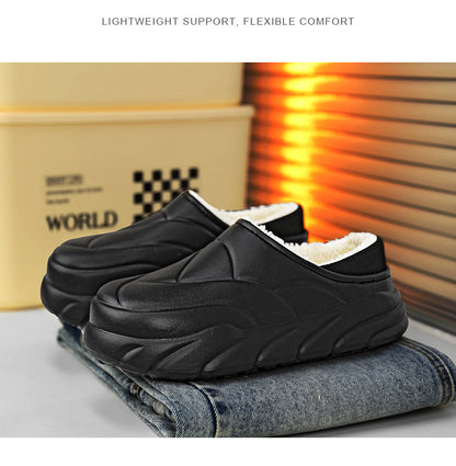 Waterproof Winter Men's Slippers 2025 New Winter Home Warm Thick-Soled Couple Casual Cotton Shoes for Women