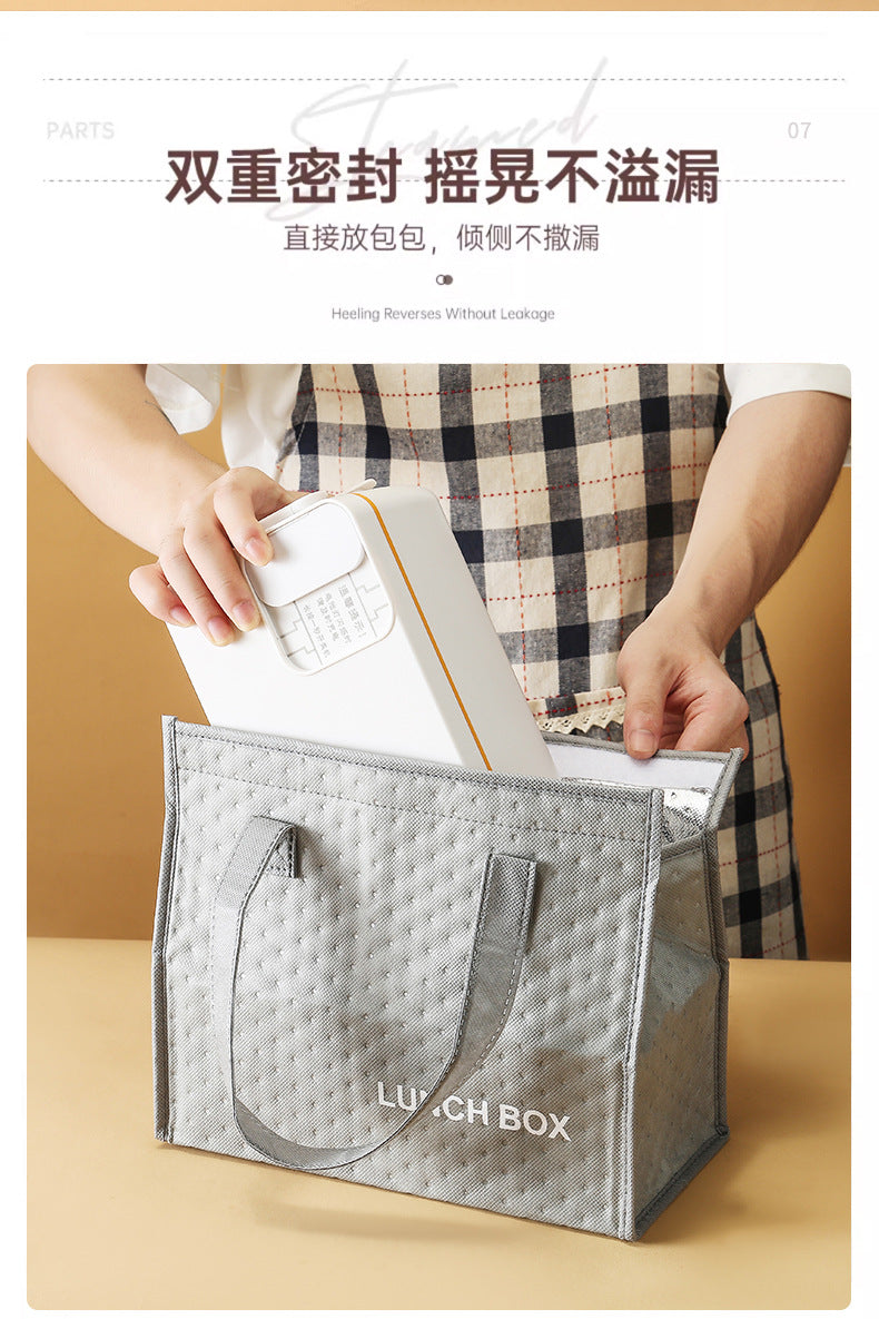Cross-border Explosions Heating Insulation Lunch Box Rechargeable Office Student Bento Box Wireless Water-free Electric Heating Lunch Box