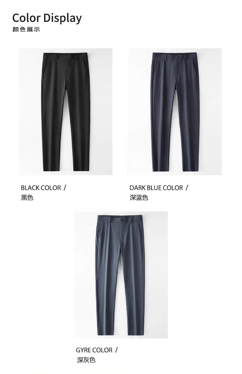 Wholesale Men's Business Wear Slim-fit Pants Summer Casual Men's Wear Youth Work Dress Black Workwear Pants