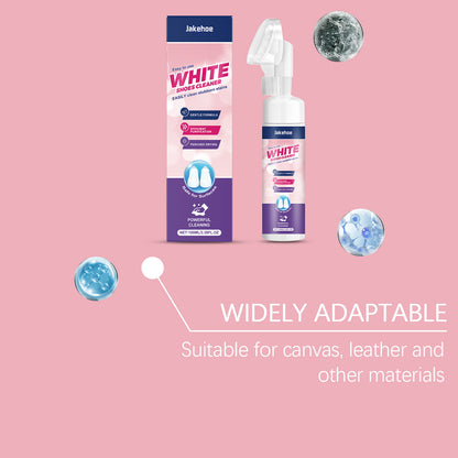 Jakehoe White Shoe Cleaner, Sports Shoe White Shoe Cleaner, Yellow Dirt-Free Portable Cleaner