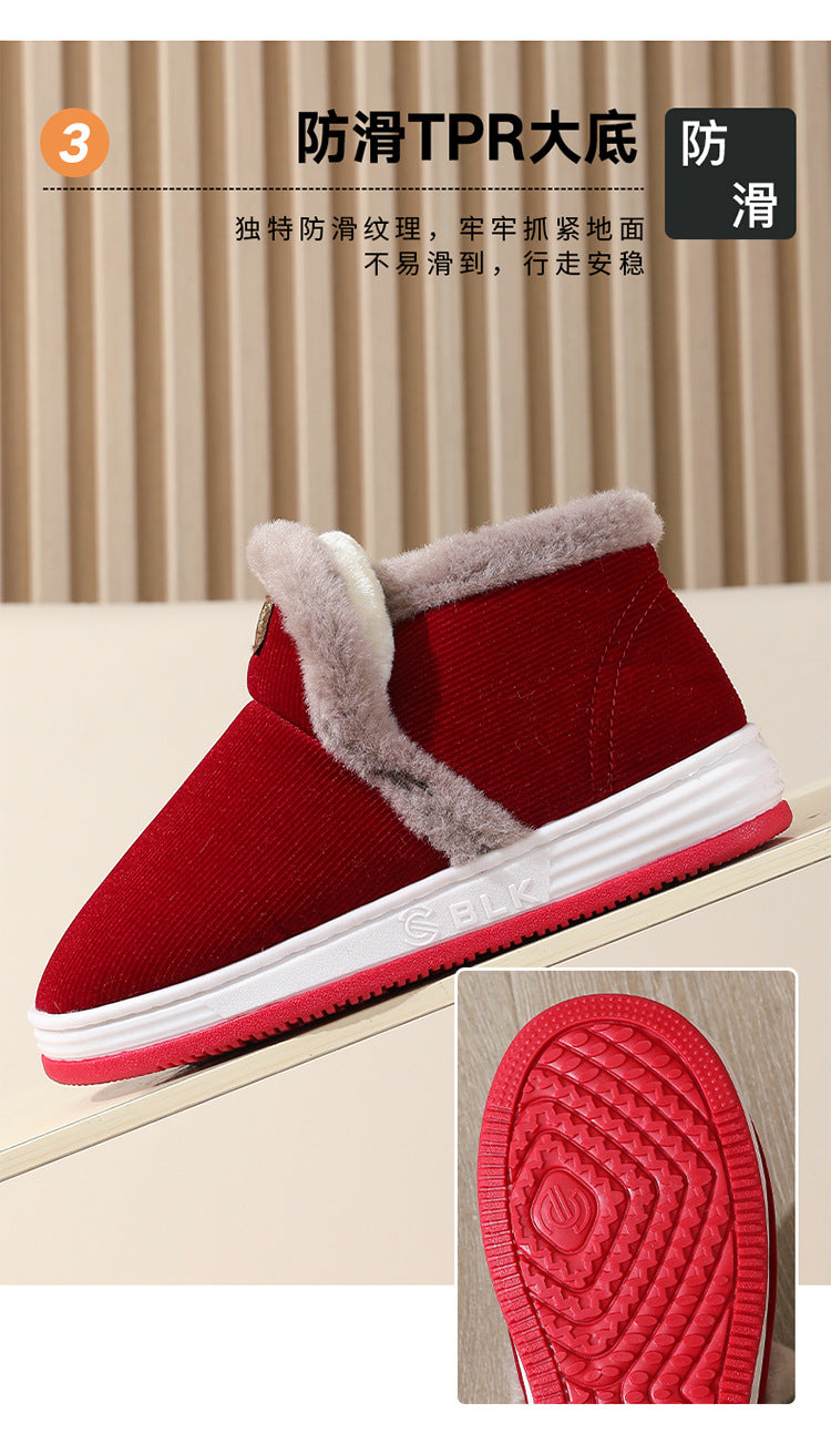 All-Inclusive Handmade Cotton Slippers for Women, Autumn and Winter Home Indoor Warm Dad Old Cotton Shoes Wholesale for Middle-Aged and Elderly Men