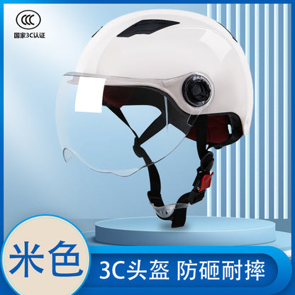Diwolf wholesale 3C certification men's and women's battery car summer riding sunscreen four seasons with half helmet electric car helmet