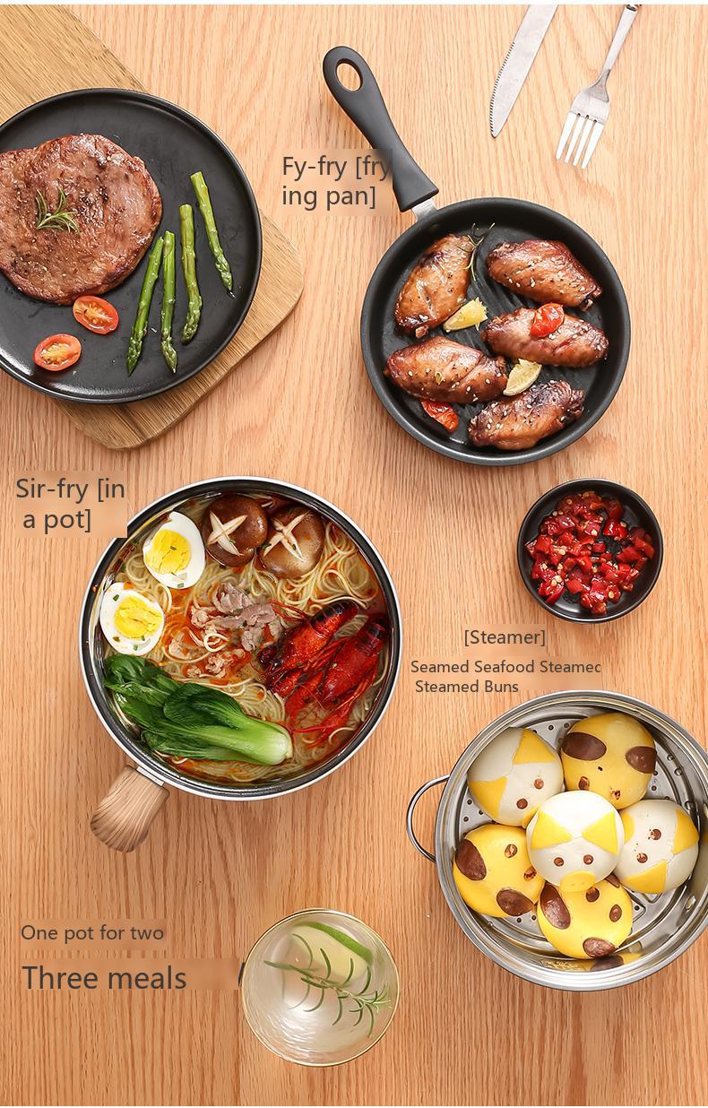 Cross-border 110V/220V English packaging household full-automatic multifunctional split 1.8-liter electric cooking pot European, British and American regulations