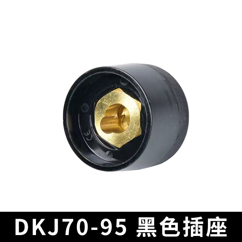Welding Machine Quick Connector Dkj25-35-50-70 Square All-Copper European Quick-Plug Welding Head Cable Connector