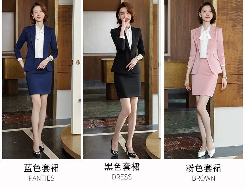 2023 autumn and winter professional style suit female manager professional attire temperament goddess fan sense suit suit pink small suit