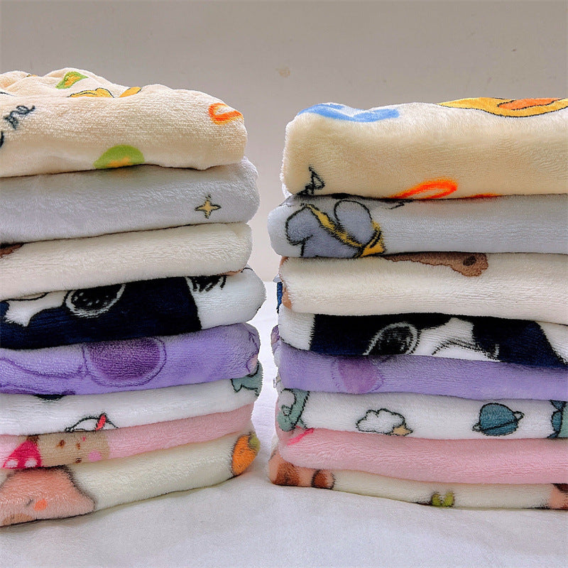 Men's and Women's Flannel Pajamas suit Autumn and Winter Middle and Big Children's Warm fleece-lined Thickened Autumn Clothes and Pants Home Clothes