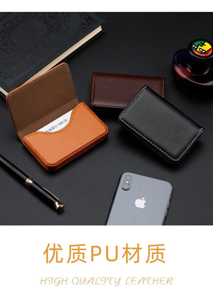 In-Stock Wholesale Pu Business Card Holder, Business Card Case, Business Card Wallet, Company Gift, Faux Leather