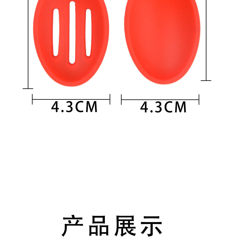 Food Grade Silicone Spoon, Kidsren's Safety Table Spoon, High Temperature Resistant Non-Stick Pan, Student Spoon, Baby Food Supplement Mixing Spoon