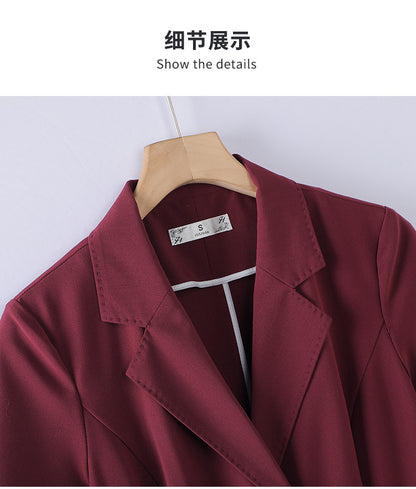 [Elegant Long Skirt] V-neck Short-sleeved dress High-end Work Clothes Mid-length Skirt Spring and Summer Business Wear Uniform
