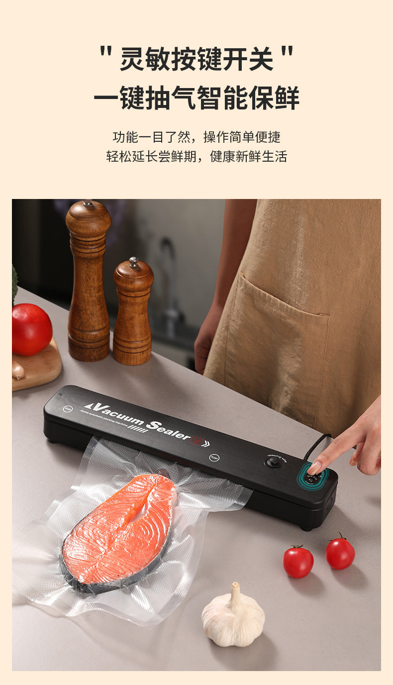 Vacuum sealing machine small household food packaging machine automatic sealing cooked food compression plastic sealing Preservation Machine