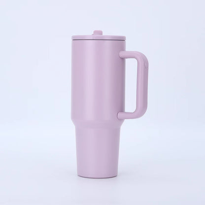 Cross-Border Amazon Best-Selling 40oz Big Mac Double-Layer Straw Mouth Car Cup Large Capacity Car Handle Ice Cup