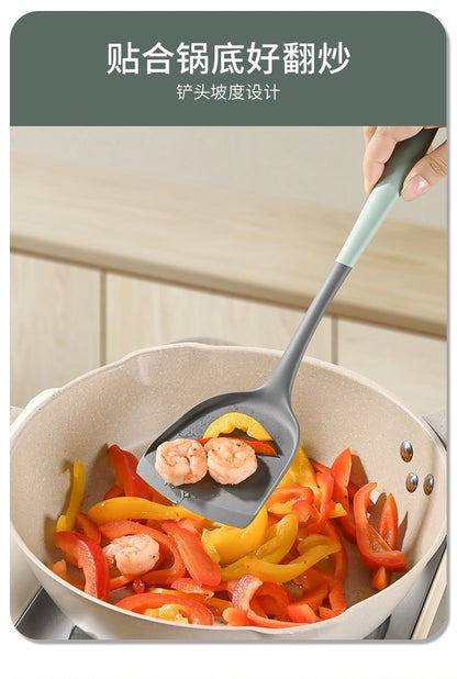 Household Silicone Spatula, Two-Tone Silicone Cooking Spatula, Kitchen Cooking Spoon, High-Temperature Resistant Spatula Set Wholesale