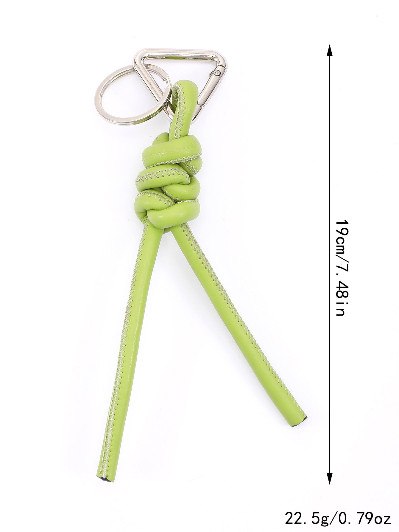 New triangle key chain PU hand-woven diamond key ring bag pendant key chain