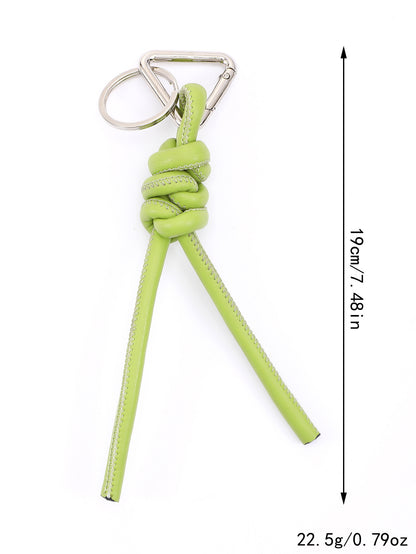 New triangle key chain PU hand-woven diamond key ring bag pendant key chain