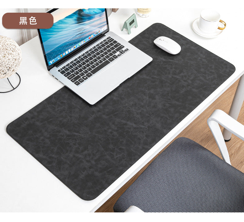 Skin-feeling Crazy Horse Leather Table Mat Leather Pattern Mouse Pad Custom Oversized Office Computer Mat Leather Learning Desk Mat