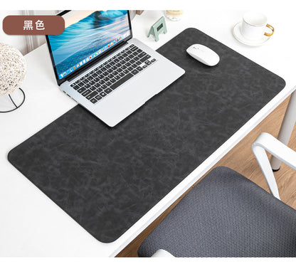 Skin-feeling Crazy Horse Leather Table Mat Leather Pattern Mouse Pad Custom Oversized Office Computer Mat Leather Learning Desk Mat