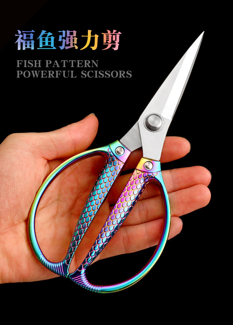Lin Tai's Stainless Steel K82K26 Scissors Multifunctional Strong Alloy Scissors with Titanium-Plated Handle for Professional Use