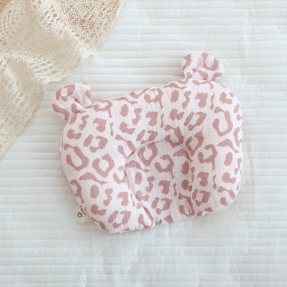 Class A cotton baby gauze baby anti-deflection head shaped pillow sweat-absorbing breathable Four Seasons suitable for newborn comfort pillow