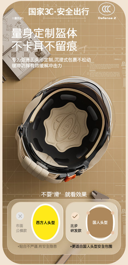 New National Standard 3C certified electric car helmet men and women Four Seasons universal sun protection electric car helmet lightweight half helmet